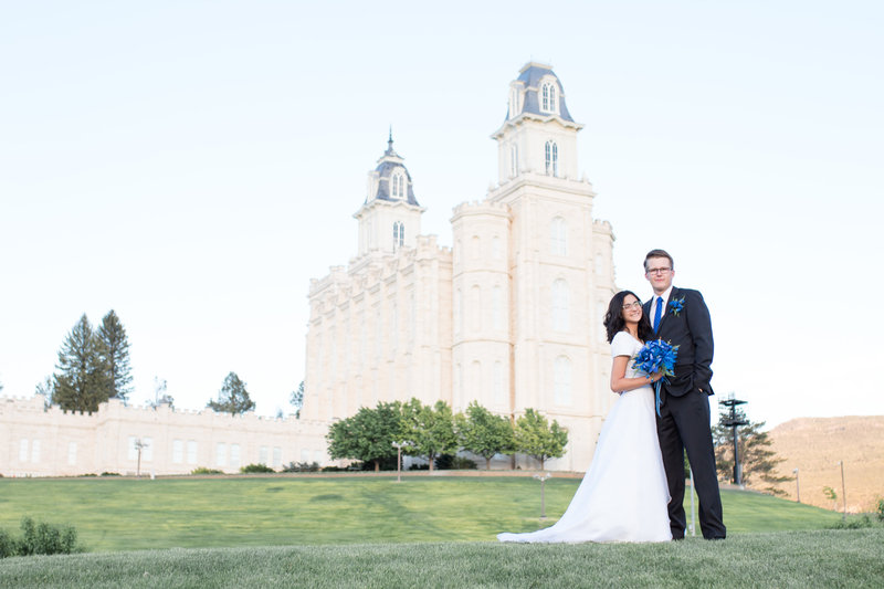 Wedding photography at the manti temple