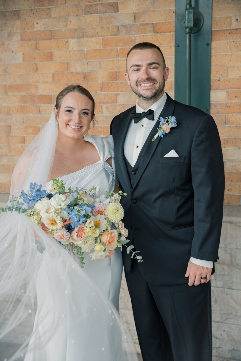 Bride and Groom at Bristol Train Station