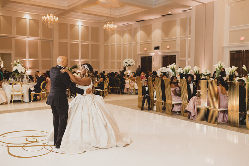 Swank Soiree Dallas Wedding Planner Jamie and Dwayne at The Bowden Wedding Venue - Father Daughter Dance