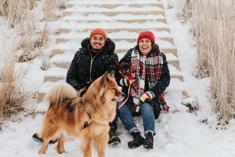 golden hour family photos at Assiniboine Forest
