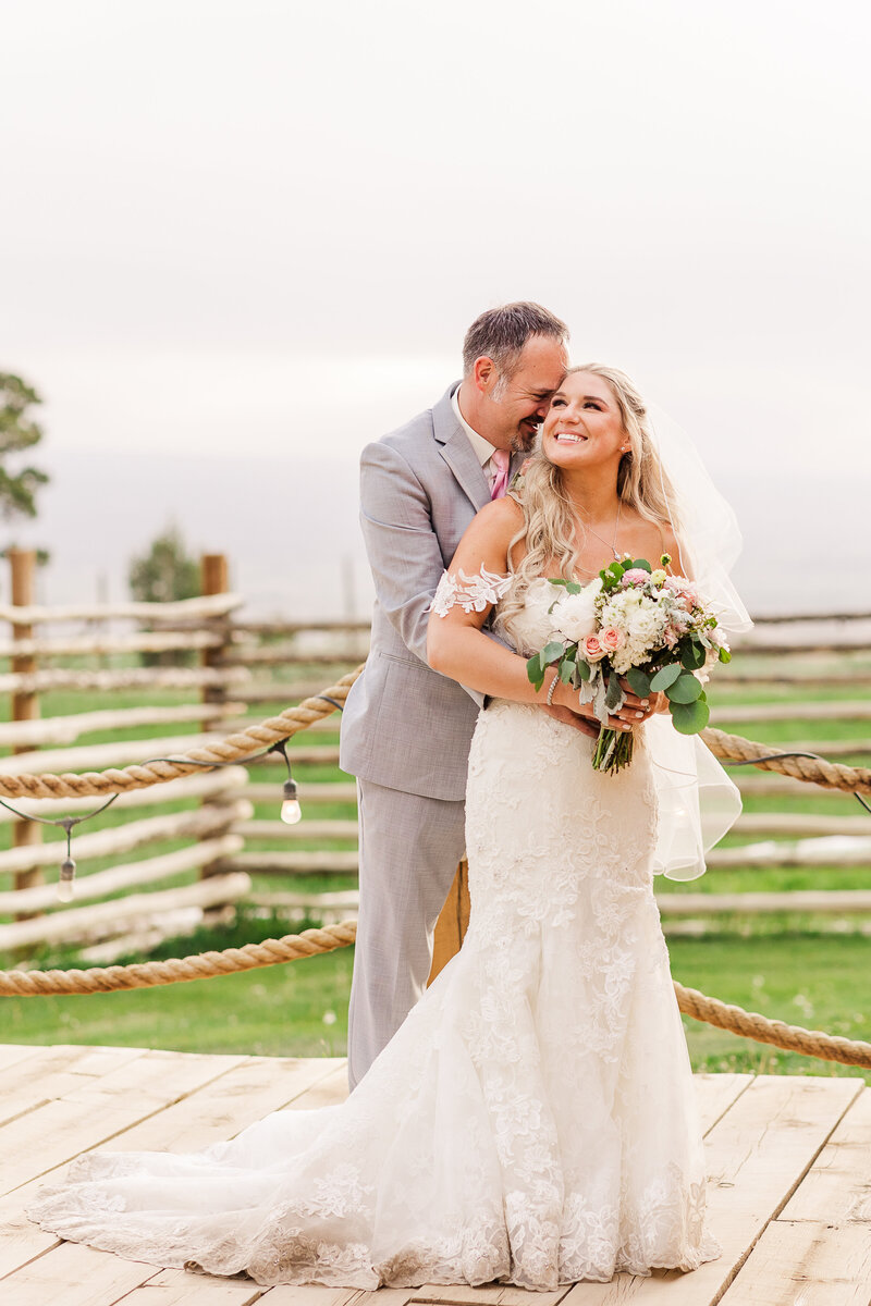 Montrose Wedding Photographer | Groom nuzzles bride