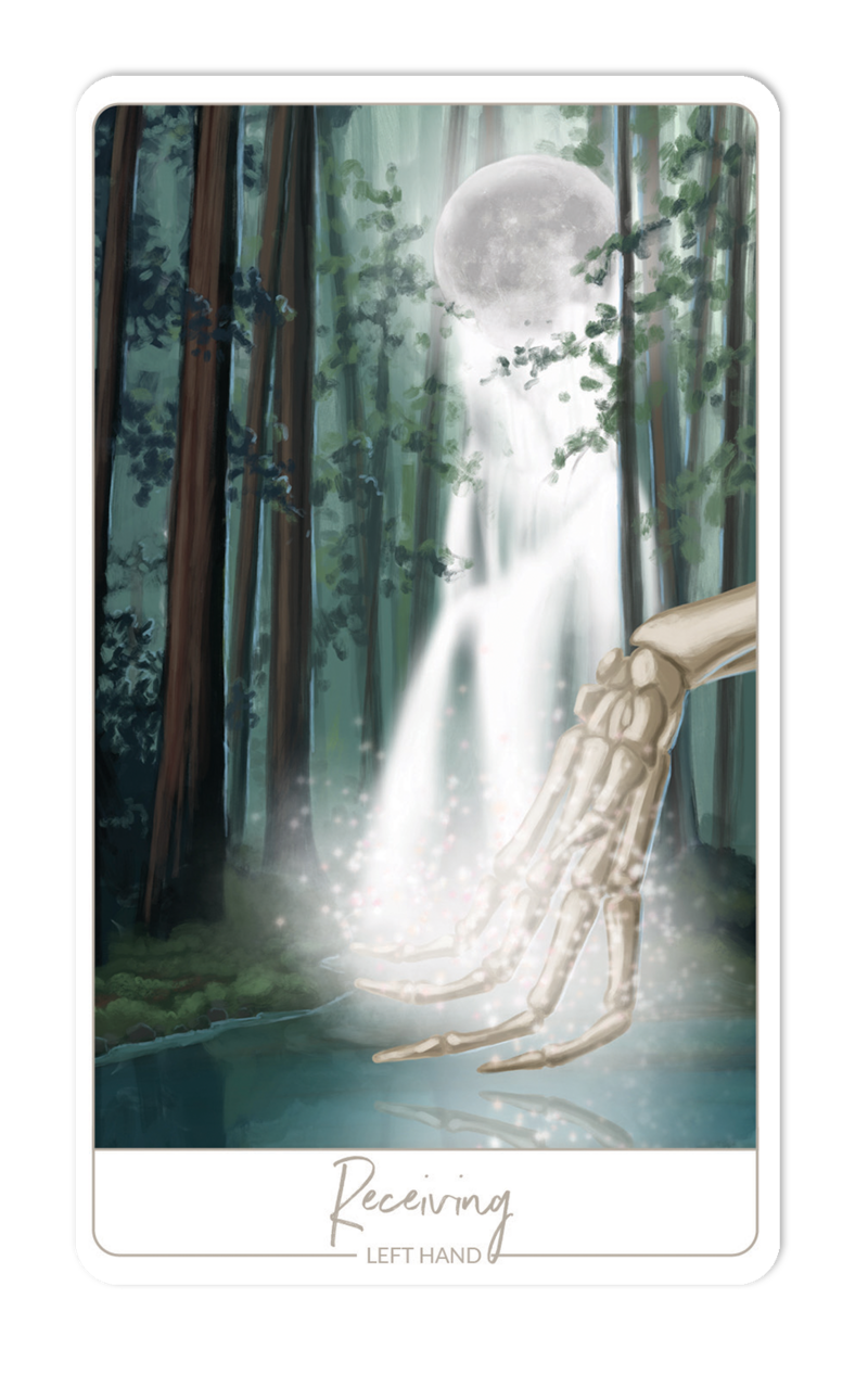 The Left Hand oracle card for the Energy Archaeology Oracle deck