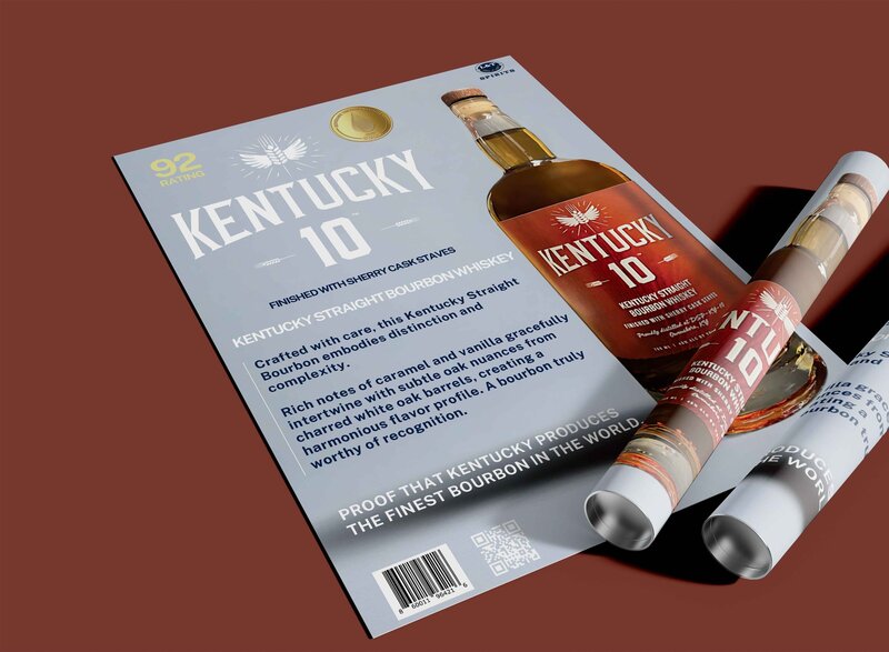 K10 Sherry Bourbon Poster Mockup