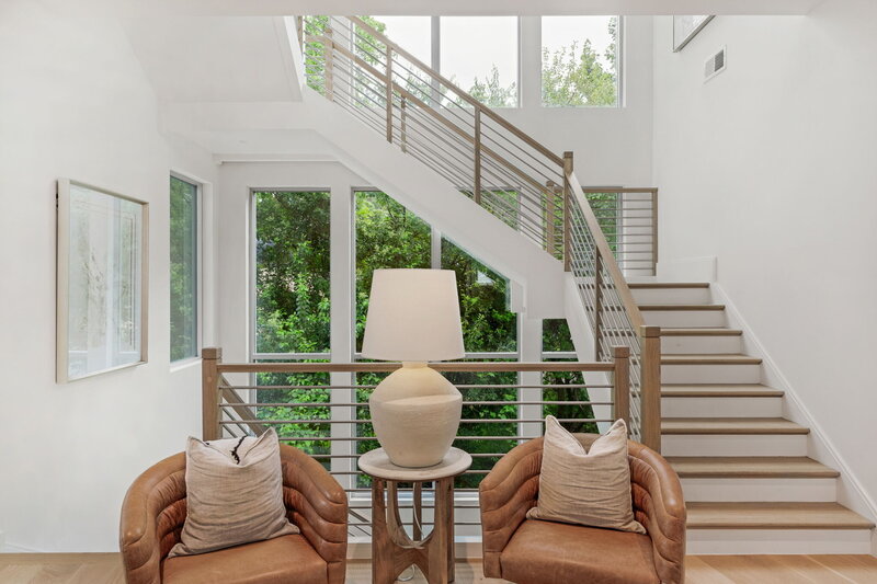 wood modern staircase