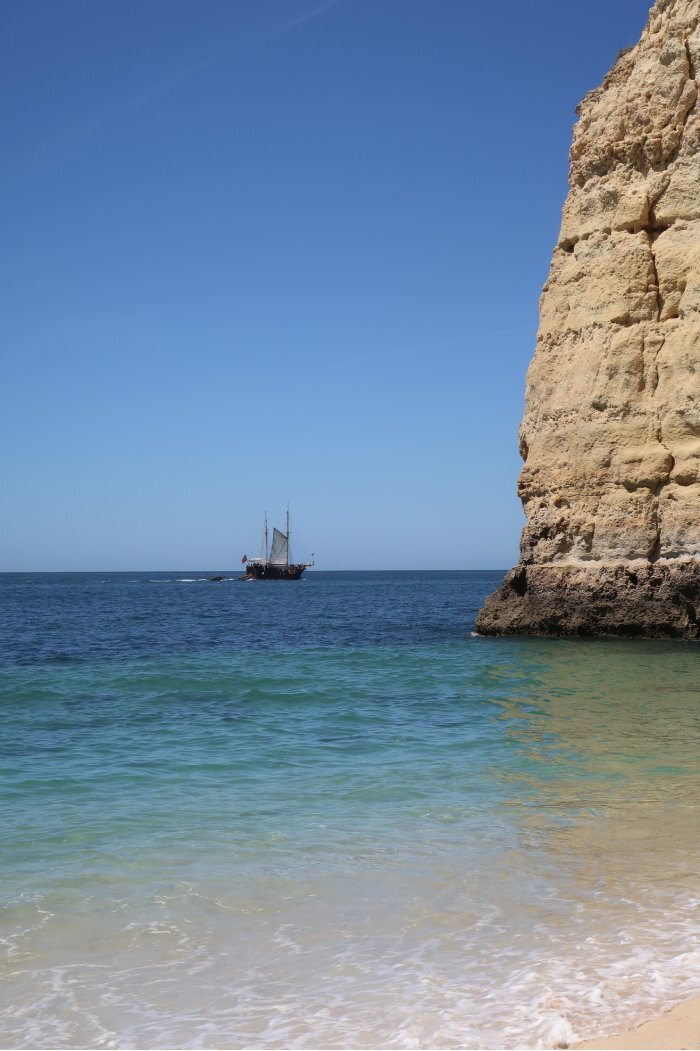 The sea in the algarve in april