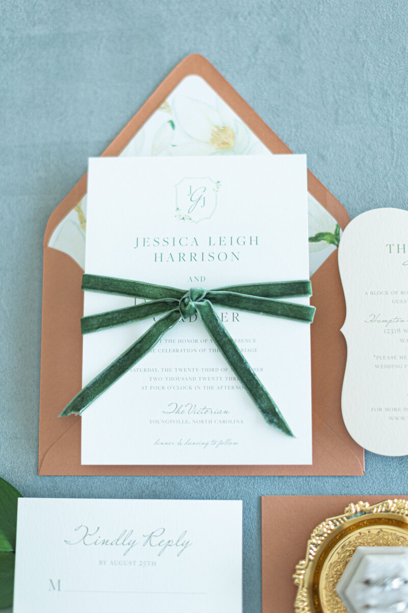 Terra cotta wedding invite