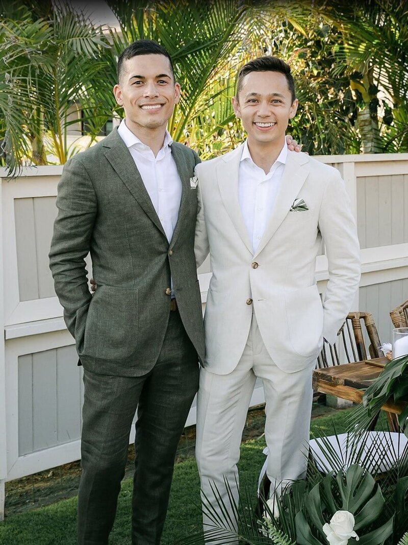 Co-founders of Thater Made at a wedding reception in Maui, HI.  This wedding was planned and designed by Thater Made, a luxury wedding and event producer based in San Diego, CA.