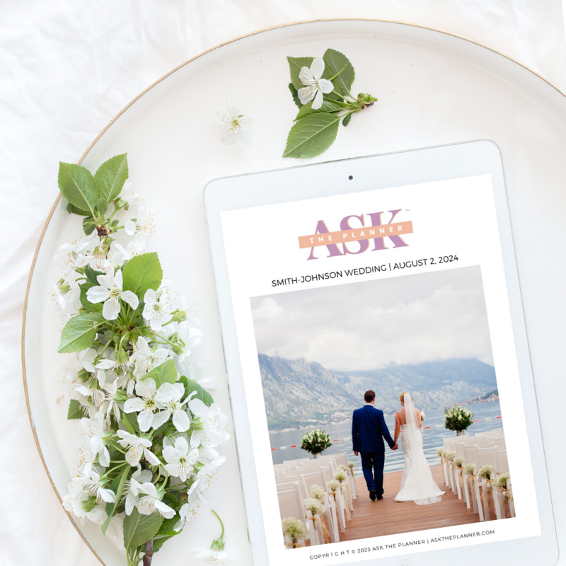 Ask the Planner Wedding Planner Day-of Production Book Template 2