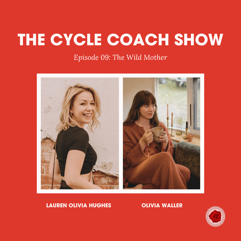 A podcast episode cover with Lauren Olivia Hughes and Olivia Waller