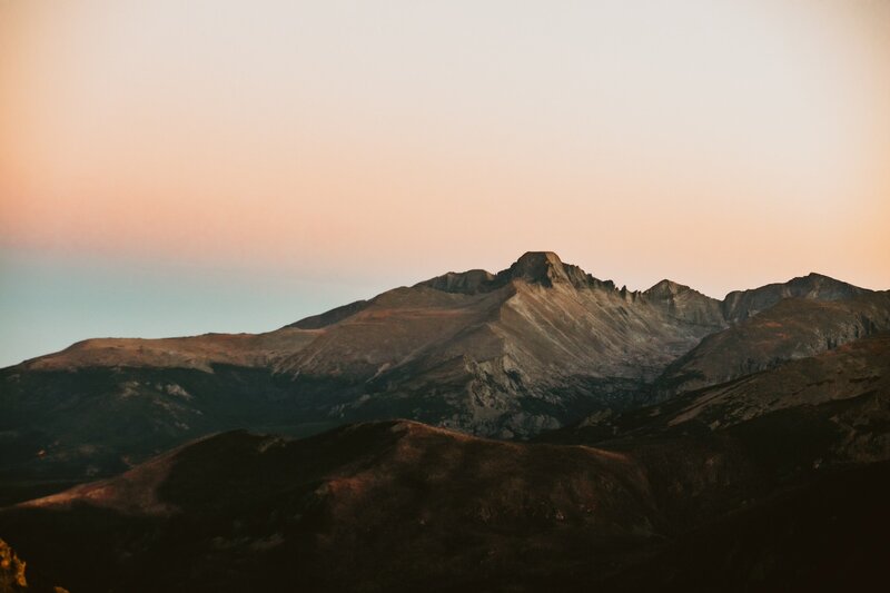 sunset over mountain