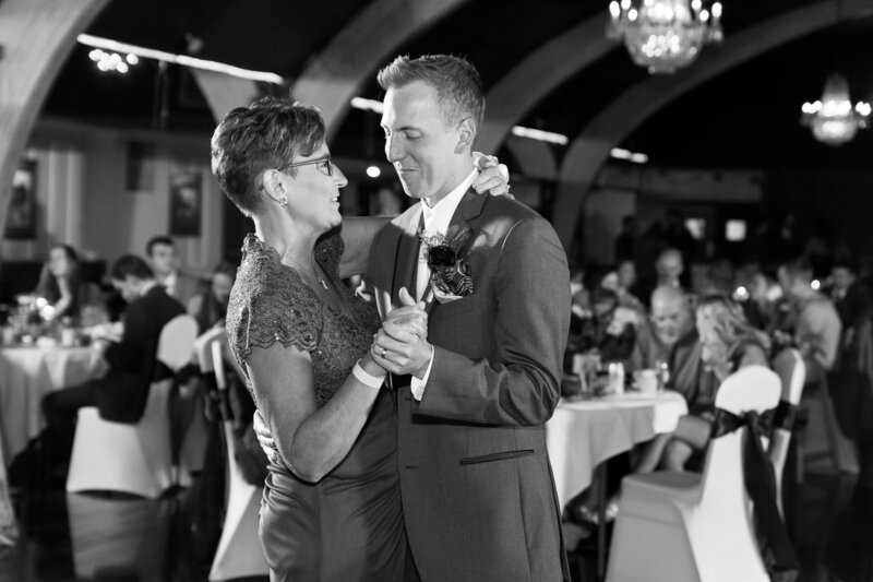 bride and groom first dance at detroit wedding reception