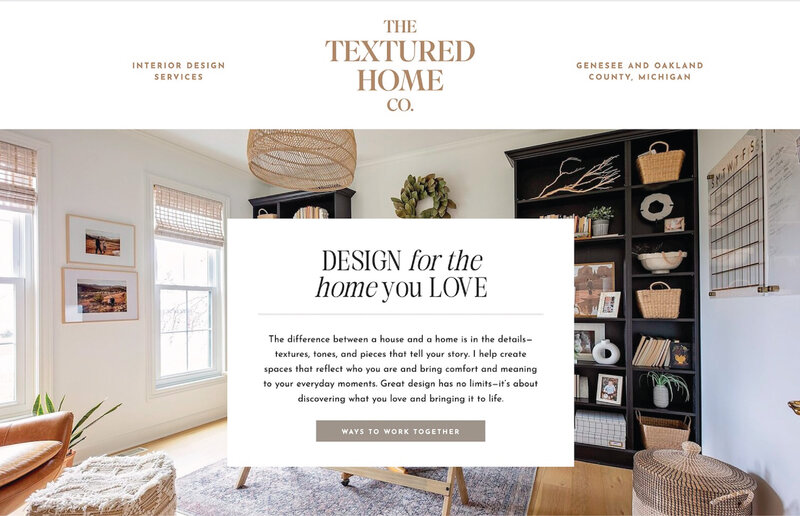 The Textured Home Co | Semi-Custom Showit Website by Artisan Kind-01