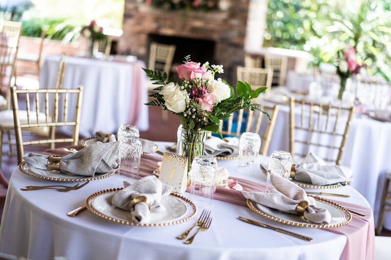 Reception setup at Henry Smith House in Picayune Mississippi