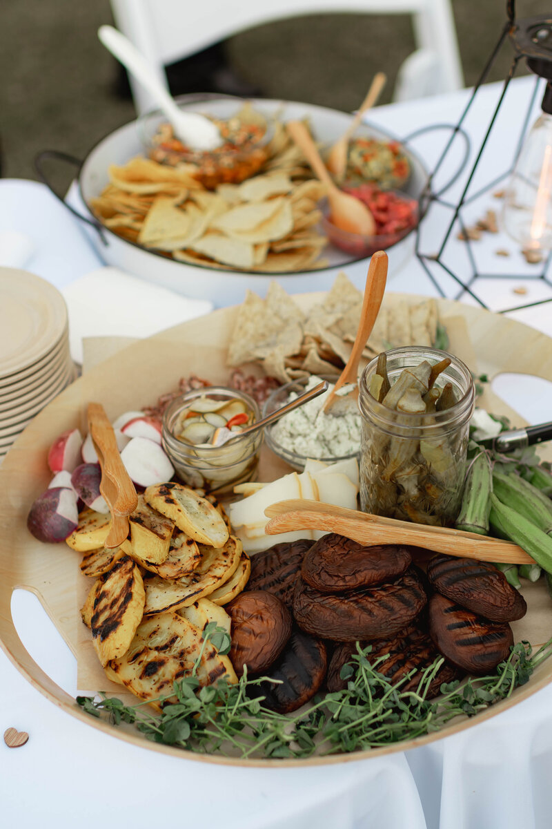Farm to Table wedding menu with local produce.