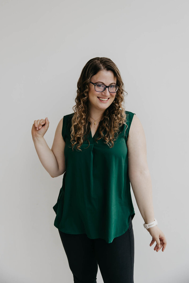 Katie owner of k.s.otter events in formal attire