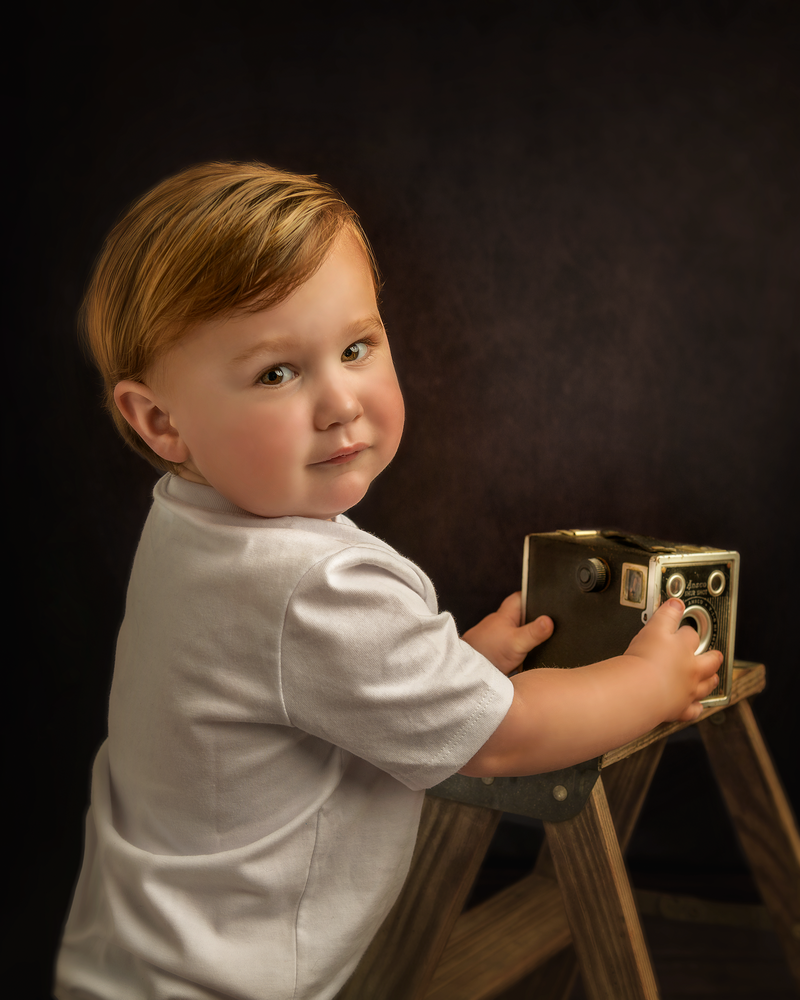 Fine art photo in studio children session