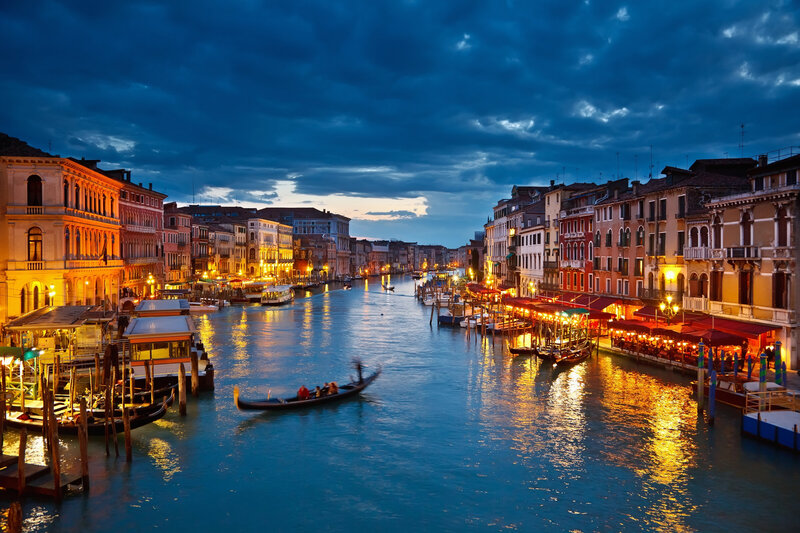 Grand Canal at night in Venice