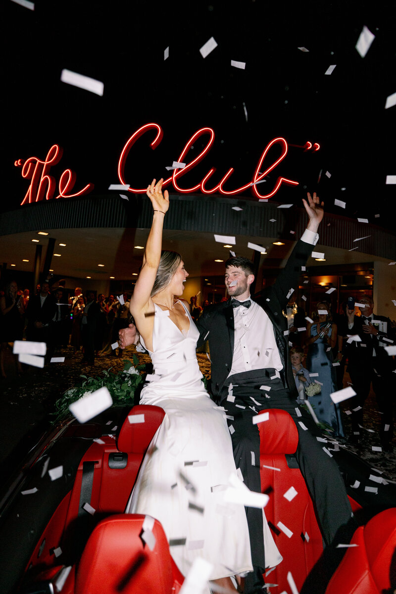 Confetti Wedding Send Off Exit at The Club in Birmingham Alabama