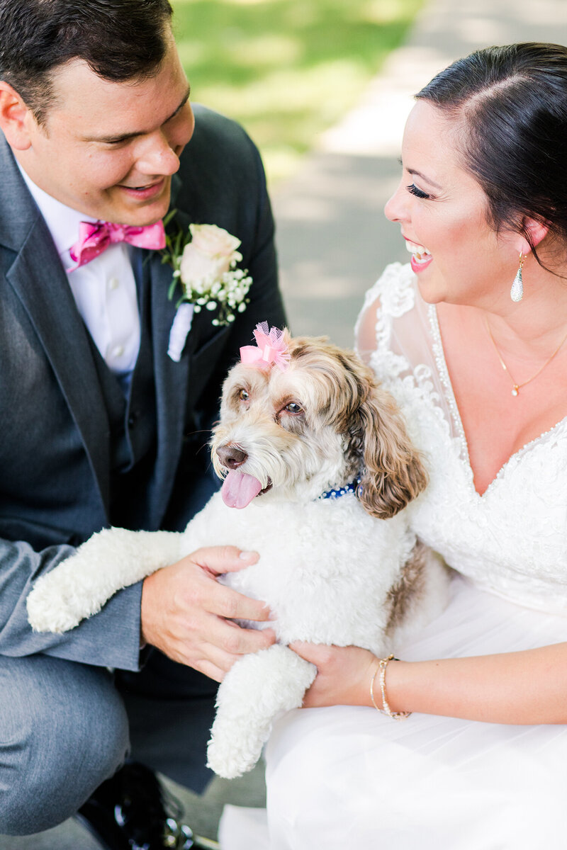 Dayton ohio summer wedding couple walking