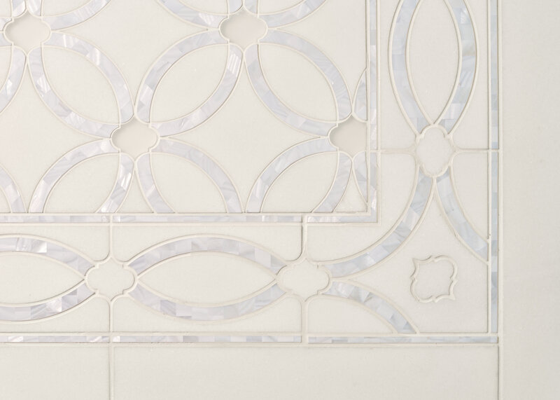 blue and white bathroom tile