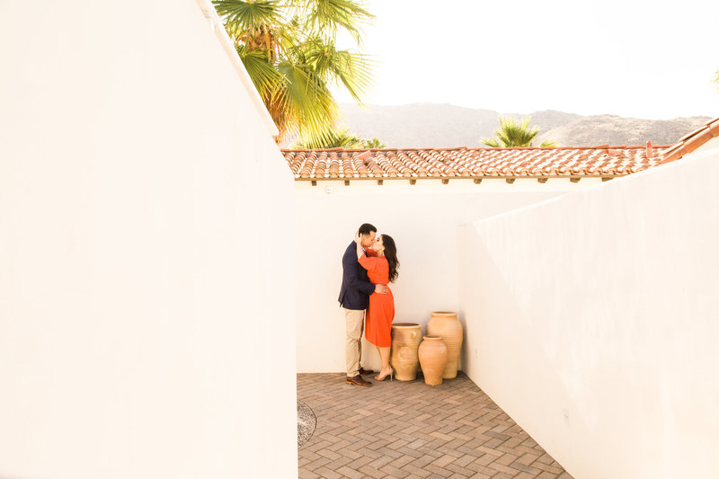 Becky and Raul's engagement photos at La Serena Villas in Palm Springs by engagement photographer Ashley LaPrade.