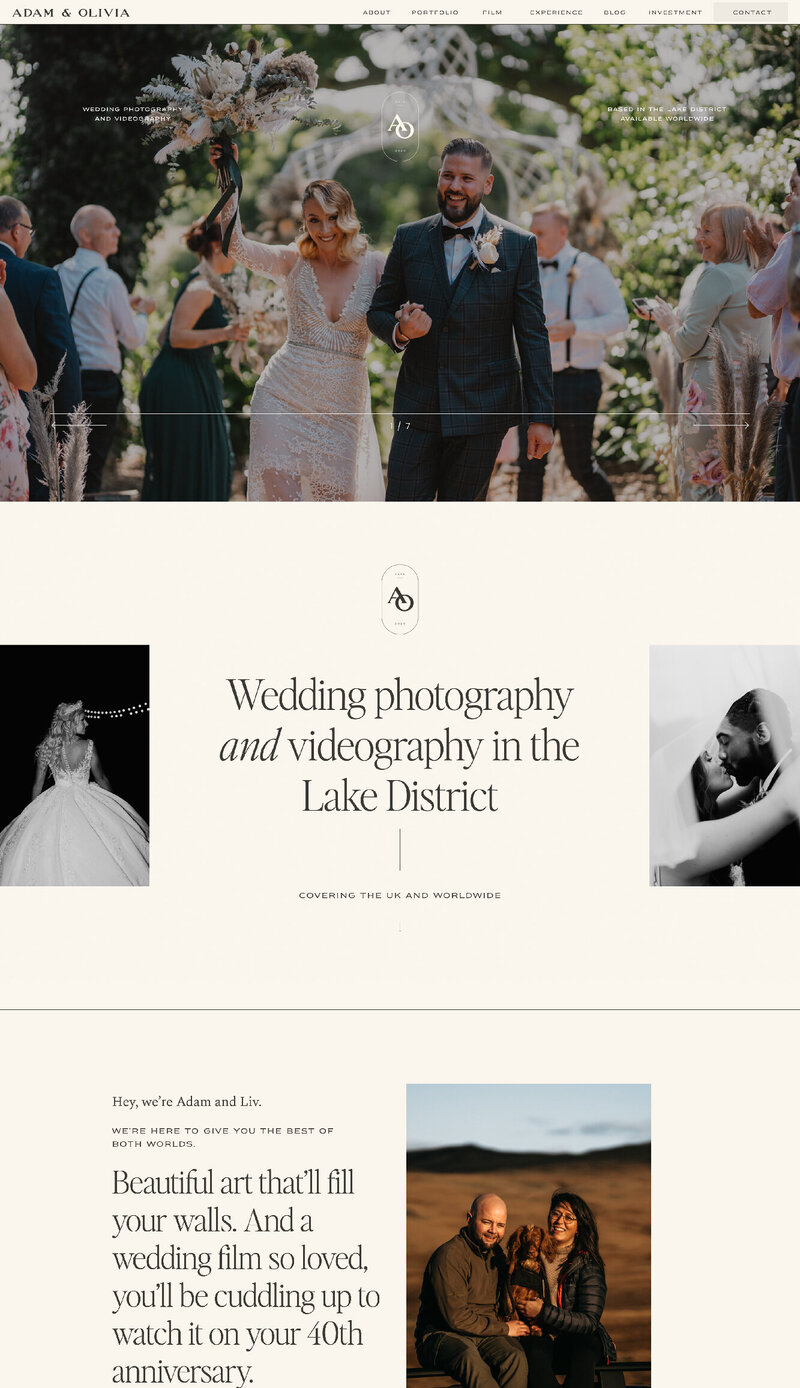 LYL - Website Visuals_Adam & Olivia Photo & Film_Dorset Website Designer_Custom Work_