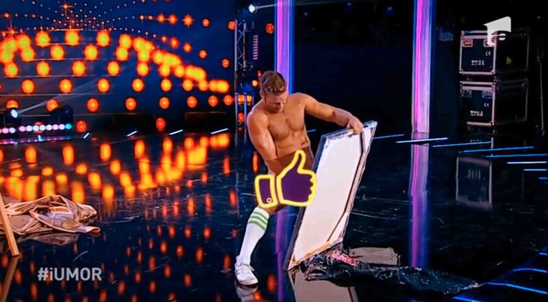 Brent Ray Fraser Paints Portrait of Mihai Bendeac on Iumor 2016 - 07