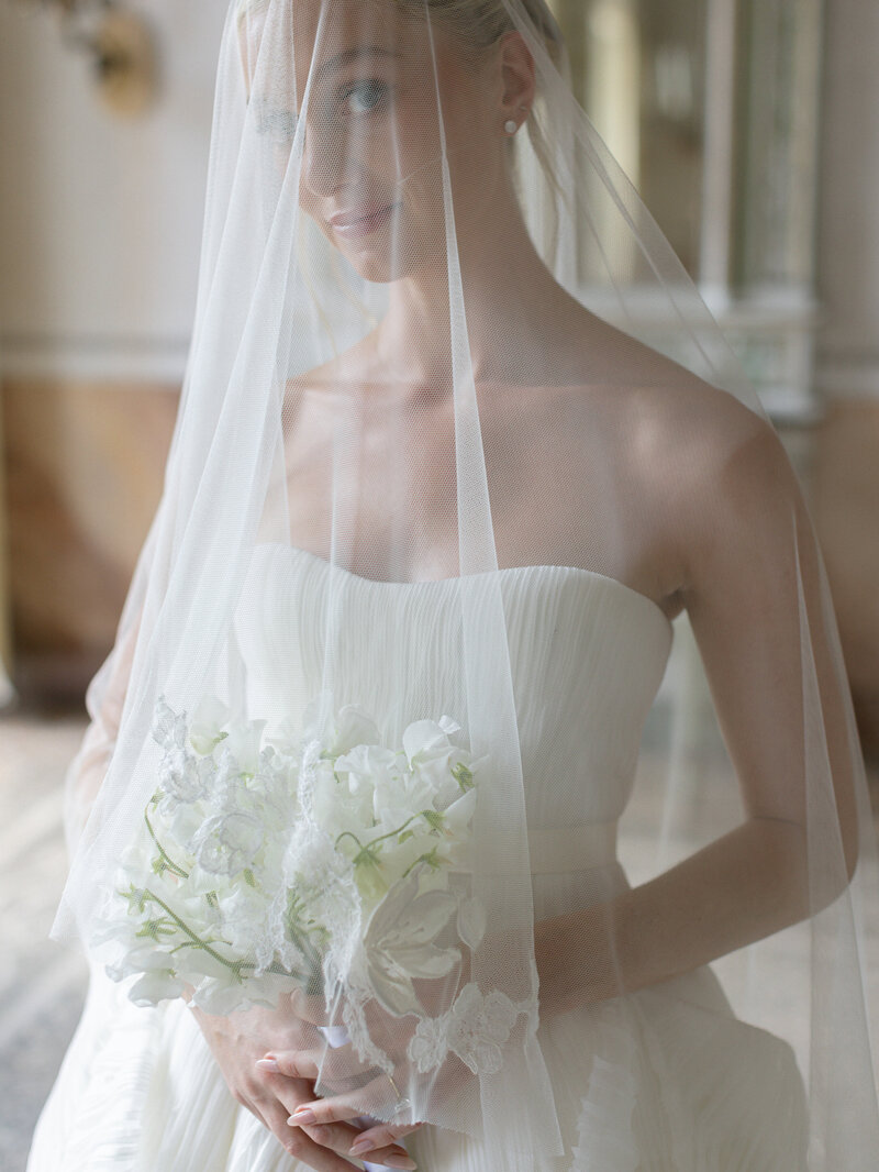 Aerial view of beachside wedding ceremony setup
