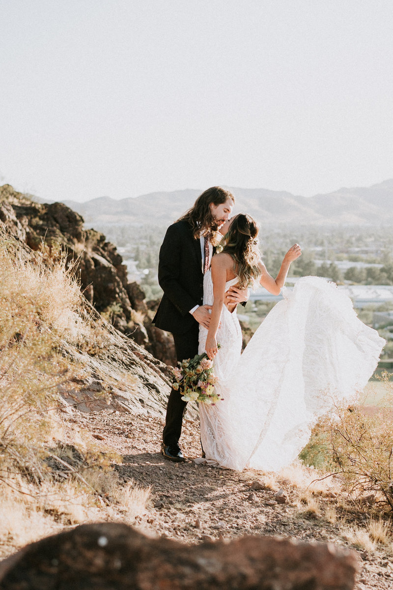 Elopement photography captured in  the mountains of Arizona