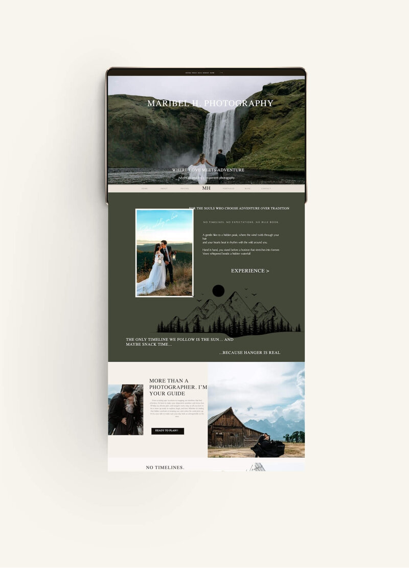 Blooming Tales Photography Showit website