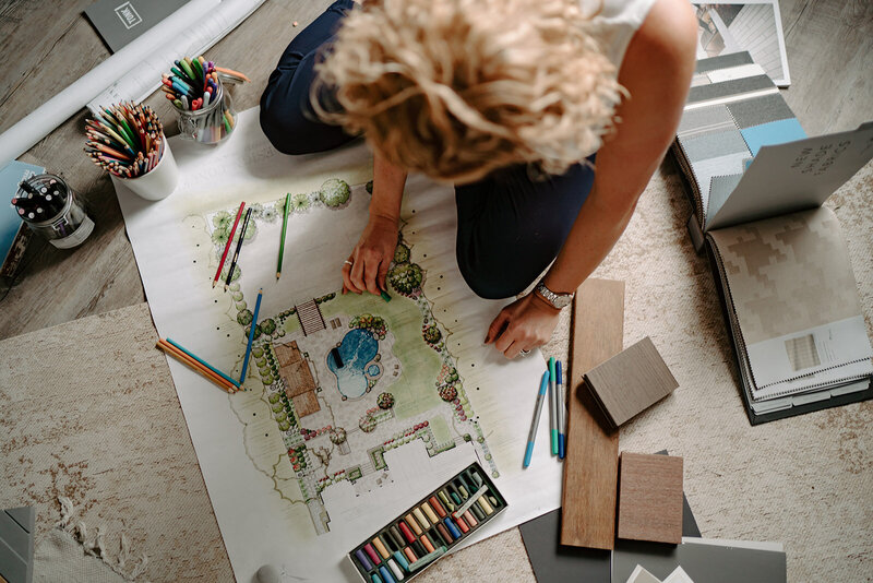 meaghan designing a backyard in mississauga