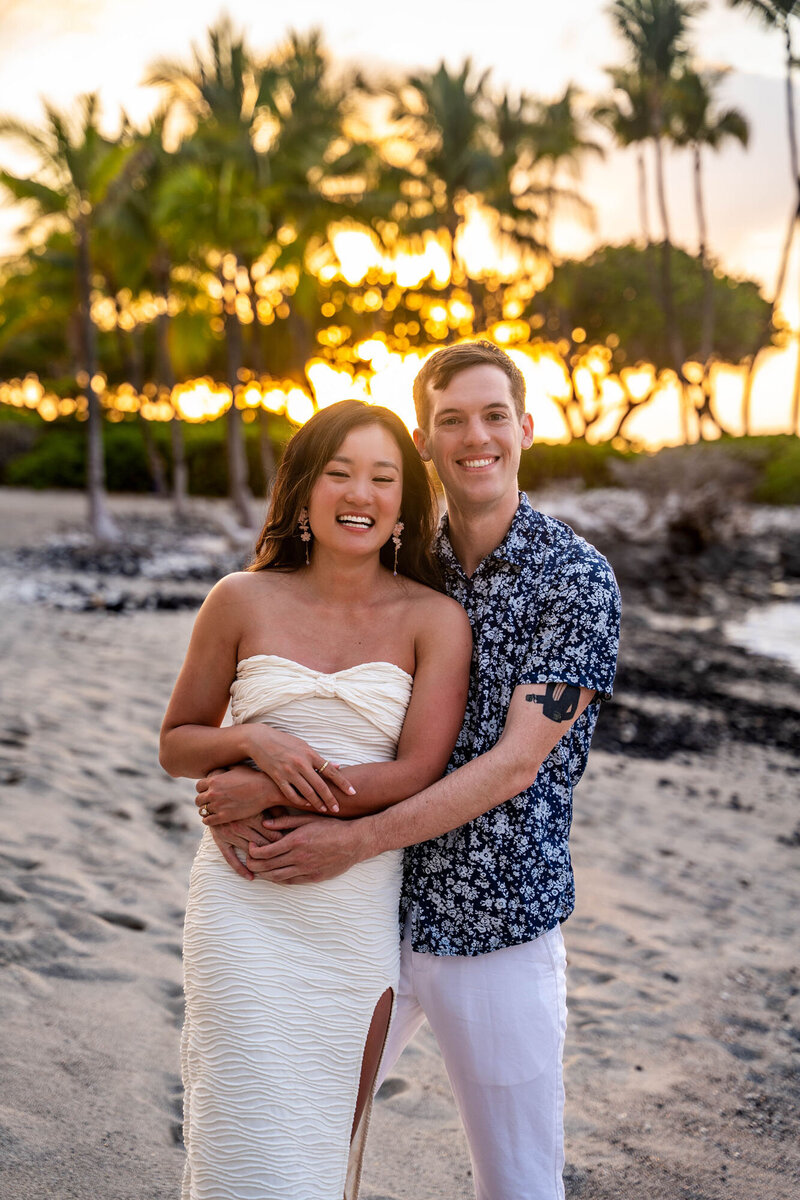 Couple sunset portraits taken by one of the best Big Island photographers