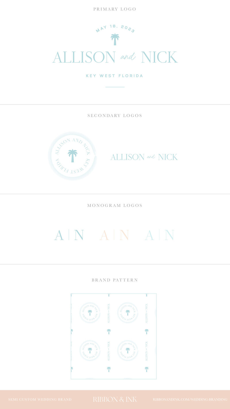 semi-custom-wedding-branding-logo-monogram-tropical-aqua-peach-inspiration-theme-allison-nick