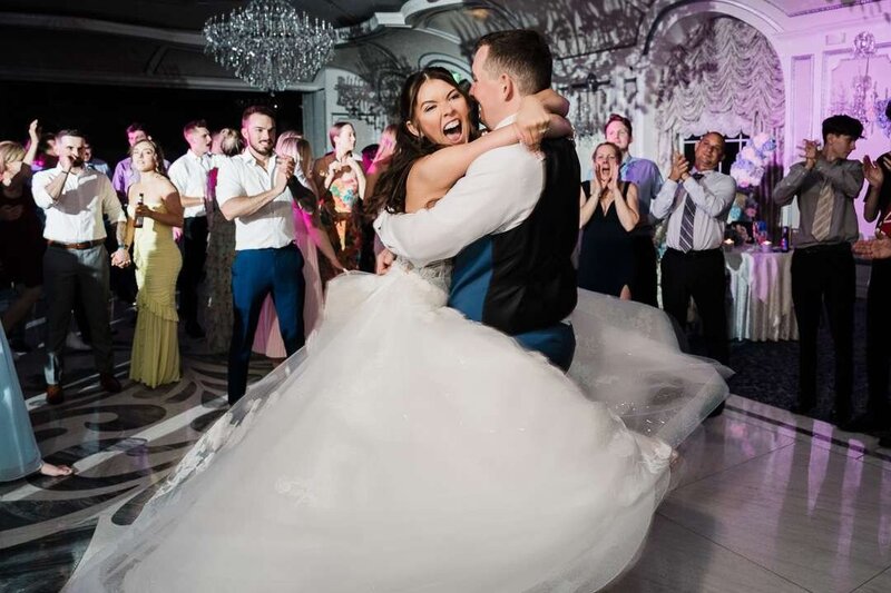 Bride and groom's first dance at NJ wedding reception – captured by Alex Kaplan