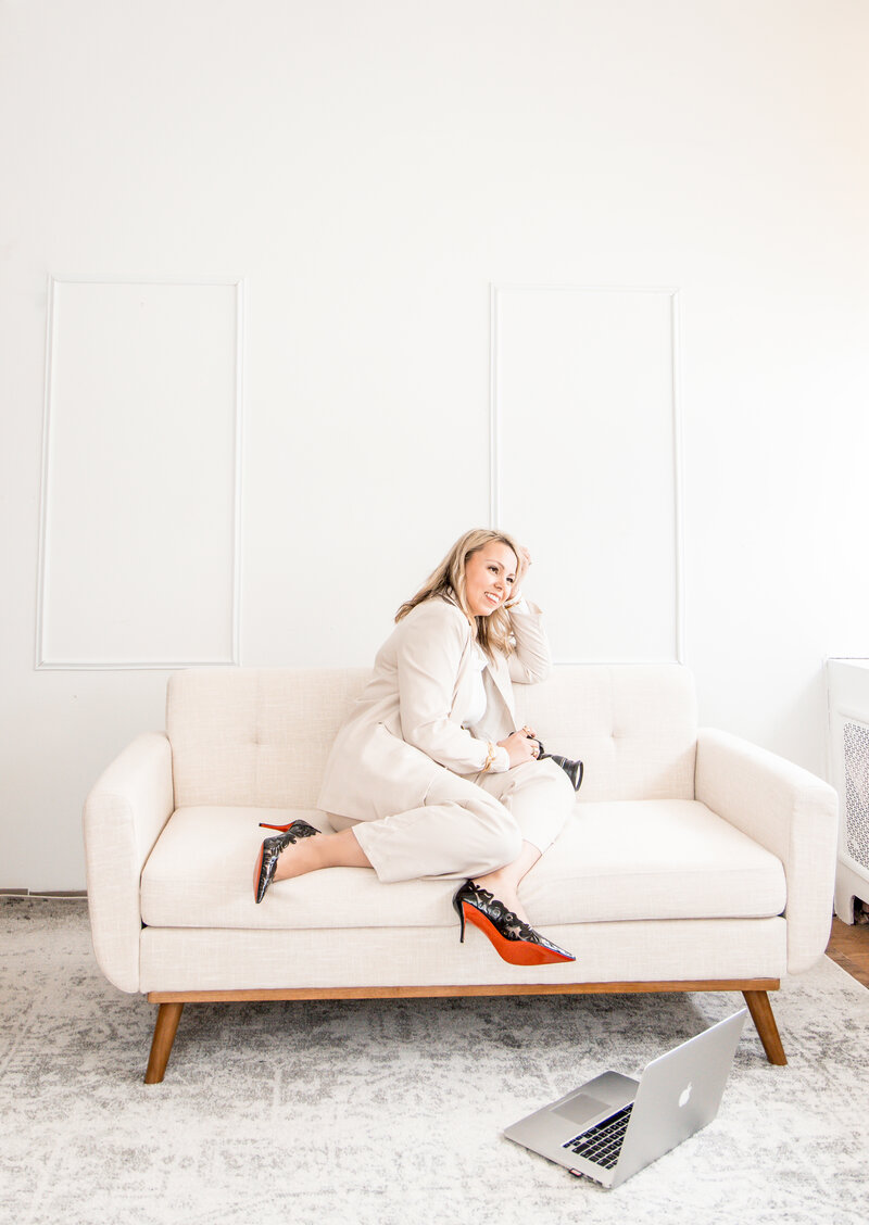 portrait of alexandra szebenyik photographer in studio branding photographer ct