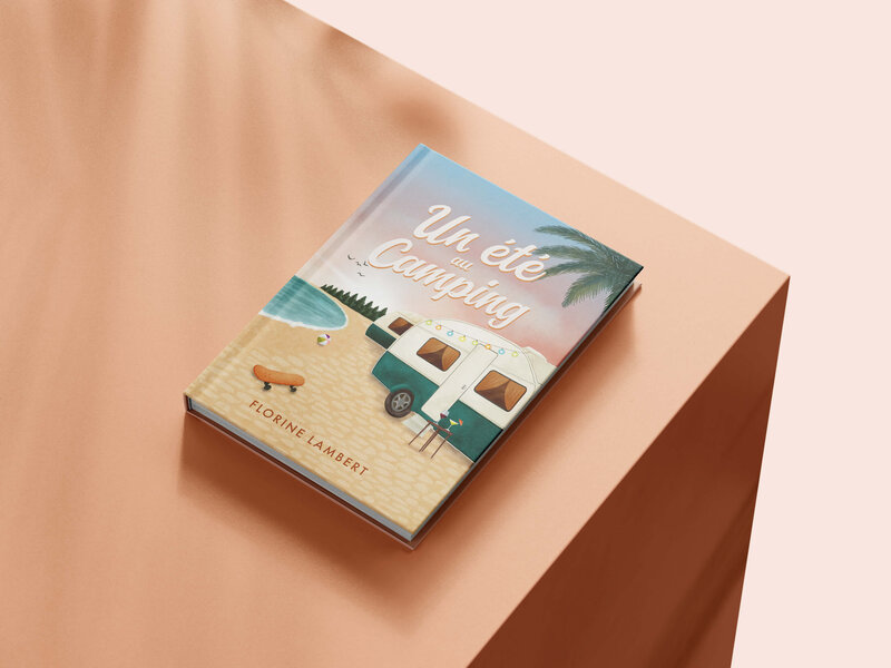 couverture de roman illustrée de Un été au camping