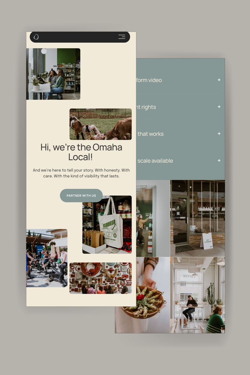 landing page design for omaha community