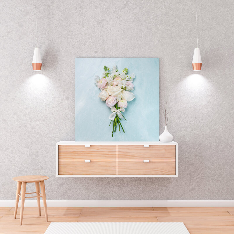 Grey Soft Brown Minimalist Wall Art Frame Mockup Instagram post