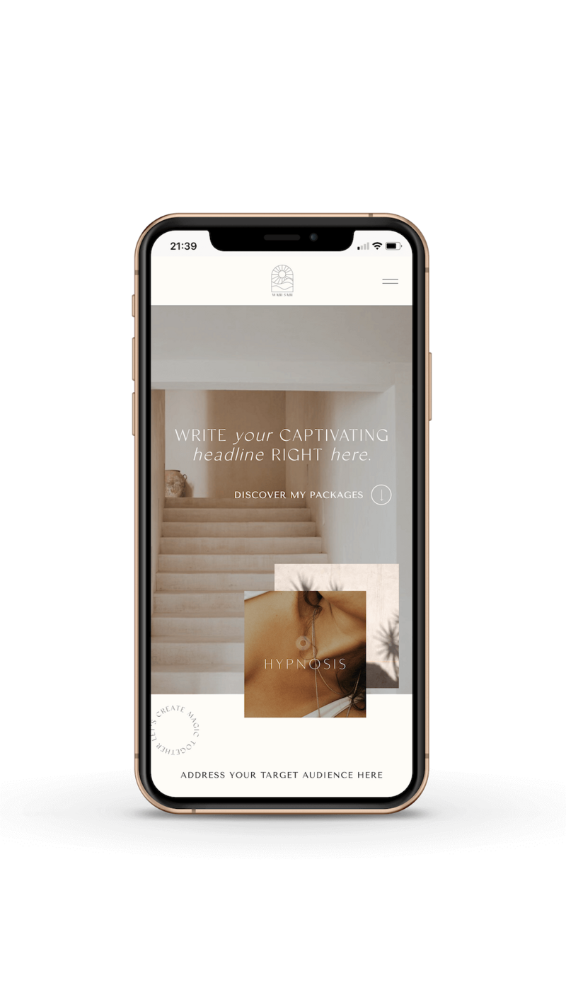 Minimalist Showit website template 
