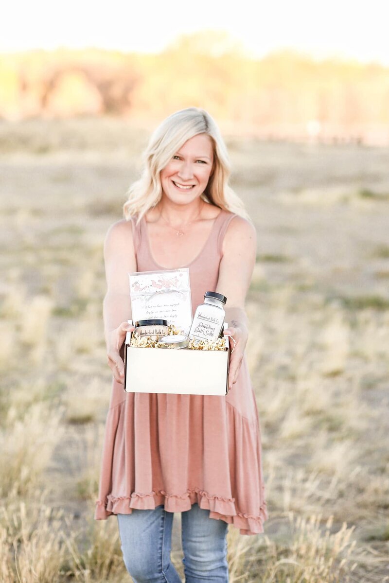 Ezra and Evie box presented by owner, taken by Plymouth Michigan Newborn Photographer
