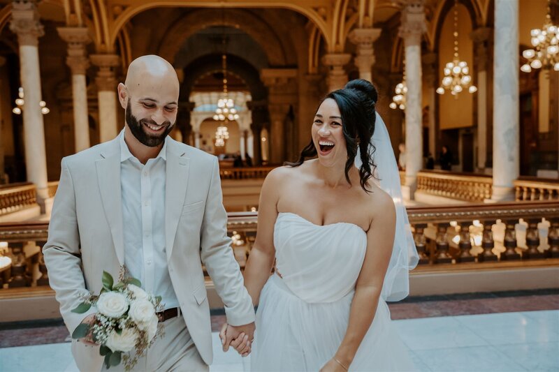 Intimate wedding photo