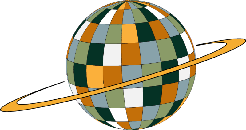 Retro Disco Ball Checkered Planet