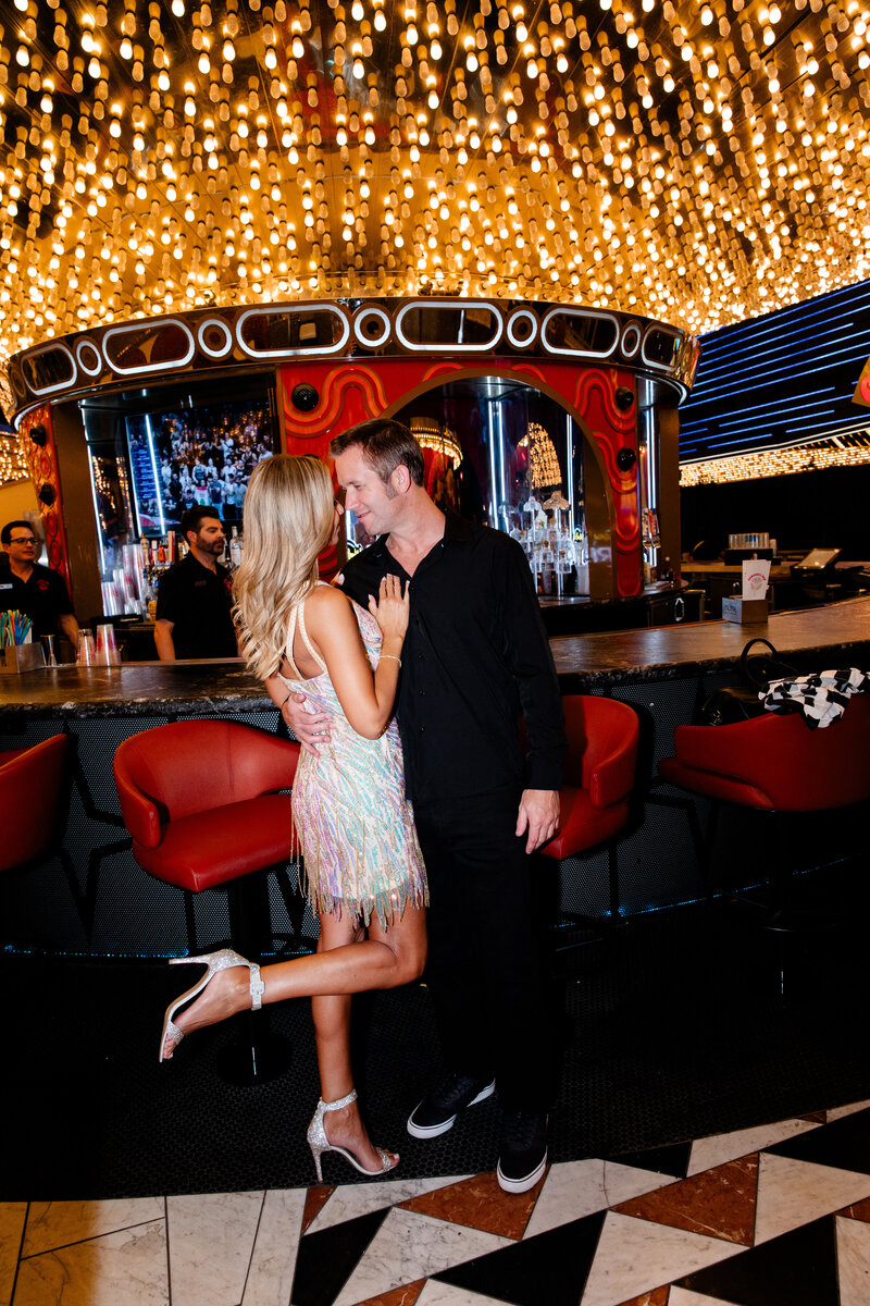 This couple has their Las Vegas wedding photos at the Welcome to Las Vegas Sign