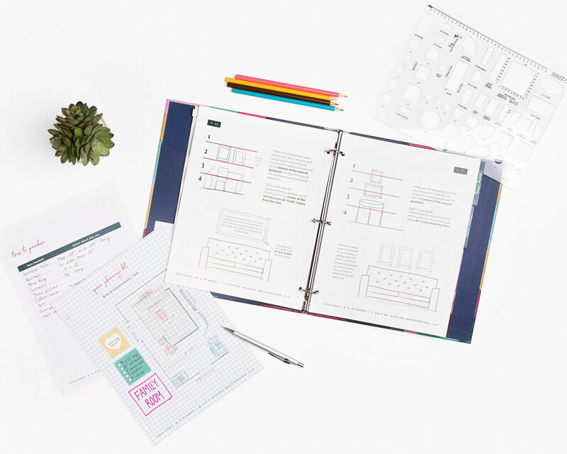 Designer in a Binder is more than most interior design books--it walks you through the process of creating a design plan