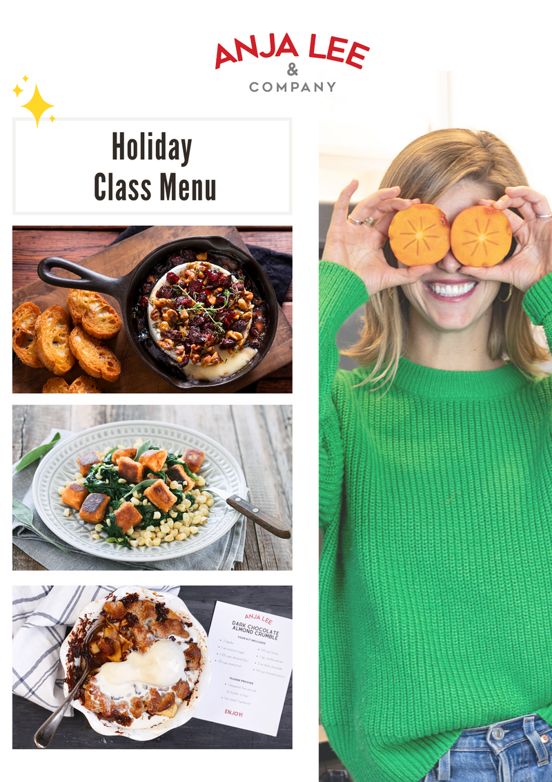 Team Building Virtual Cooking Class Menu for the holiday season!