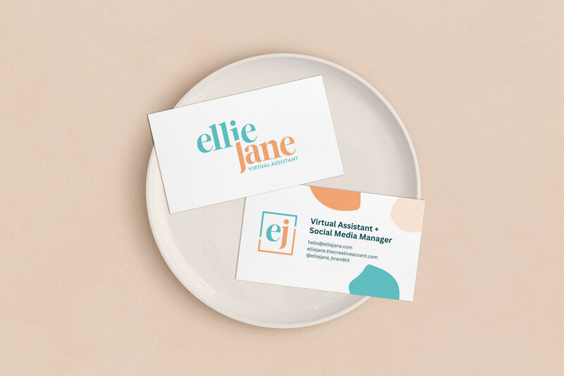 modern business card design for virtual assistant