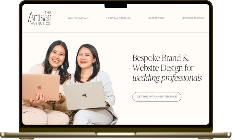 Transform your wedding business with bespoke brand and Showit website design. Elevate your online presence and attract ideal clients. Let's craft your dream website together!