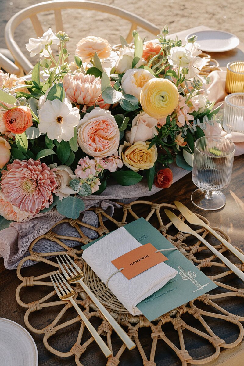 Arizona superstition mountain wedding menus