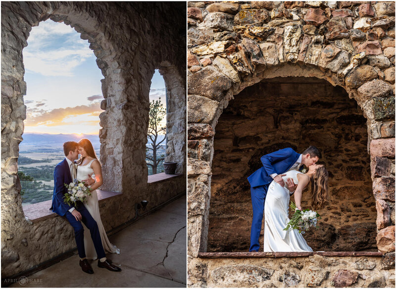 Pretty Archway Wedding Photos at Cherokee Ranch & Castle in Colorado
