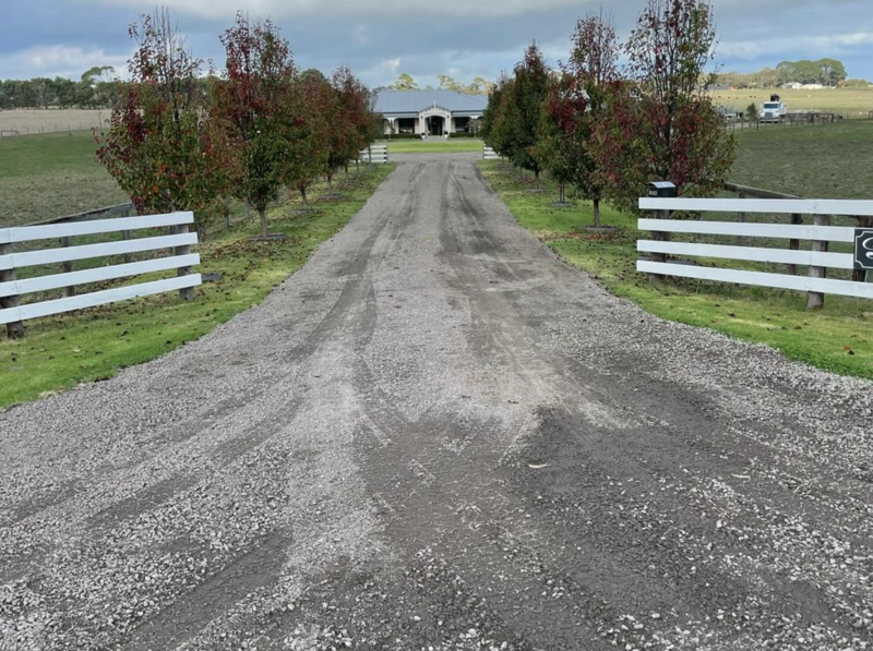 Driveway reshape and maintenance gravel